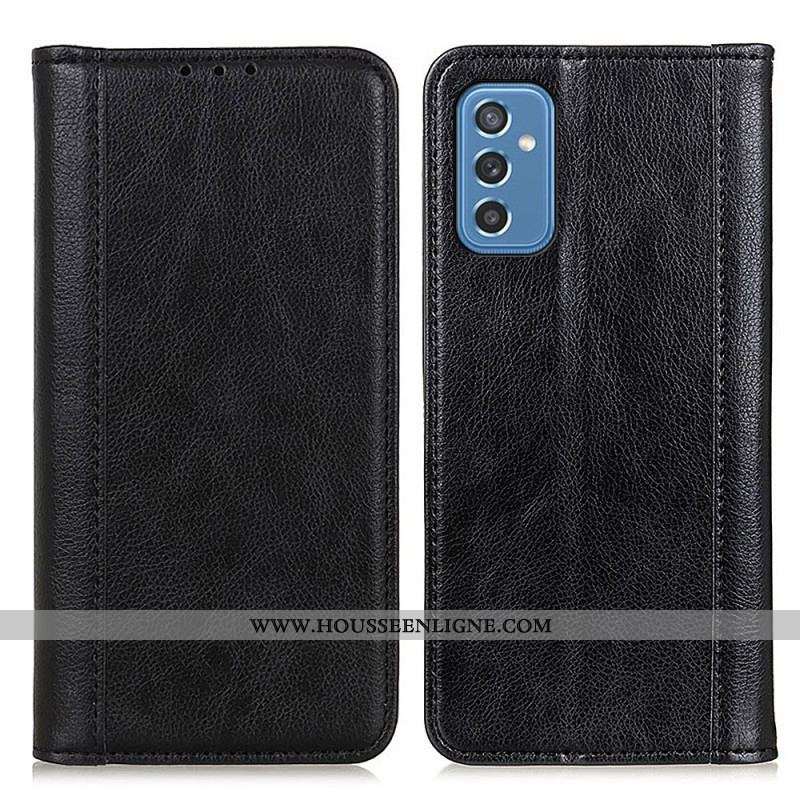 Housse Samsung Galaxy M52 5G Cuir Tressé