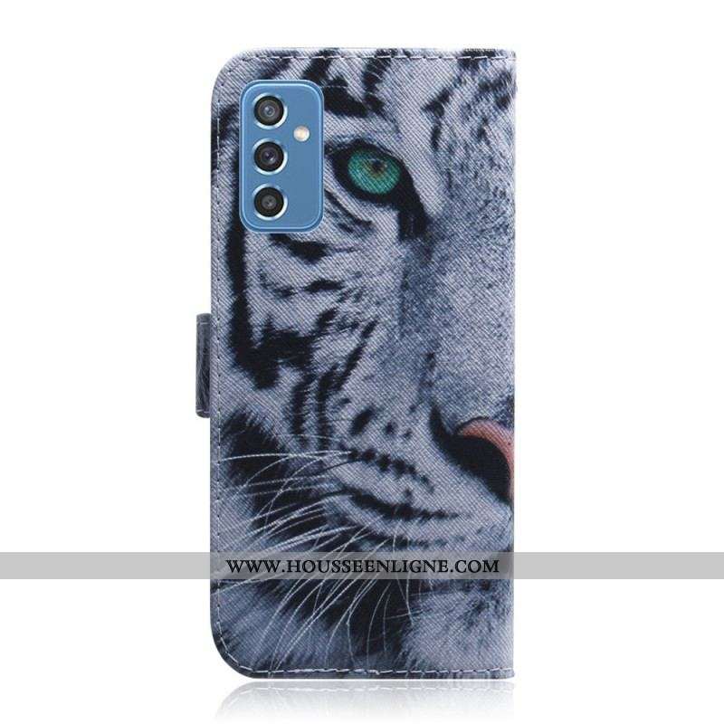 Housse Samsung Galaxy M52 5G Tigre Blanc