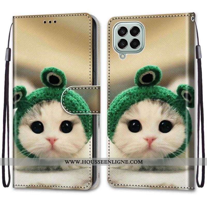 Housse Samsung Galaxy M53 5G Chaton Fun à Lanière