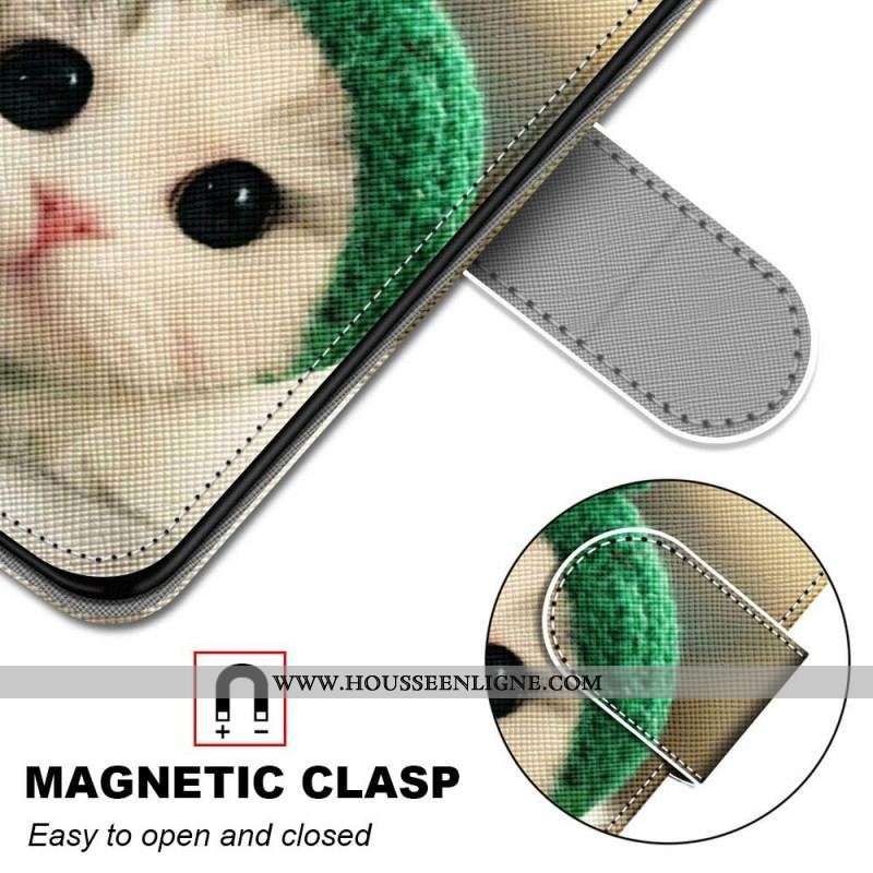 Housse Samsung Galaxy M53 5G Chaton Fun à Lanière