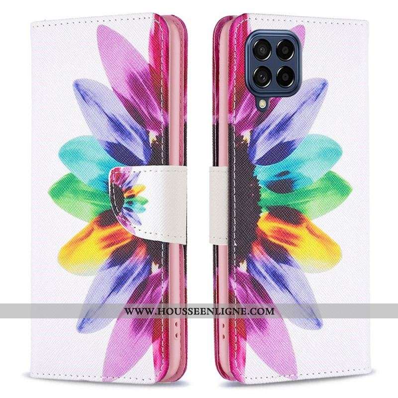 Housse Samsung Galaxy M53 5G Fleur Aquarelle