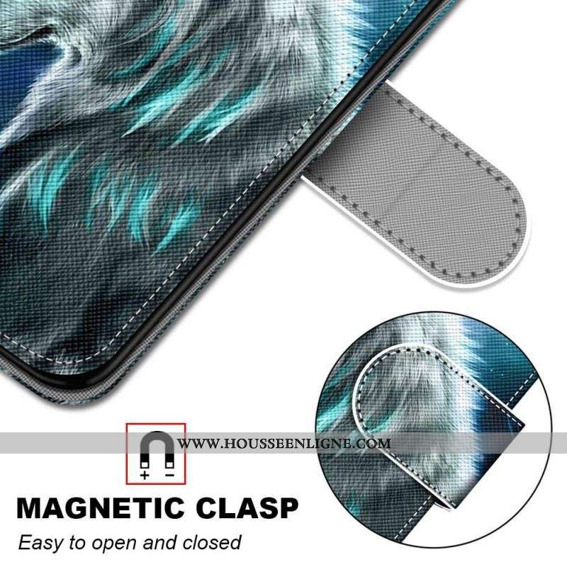 Housse Samsung Galaxy M53 5G Loup à Lanière