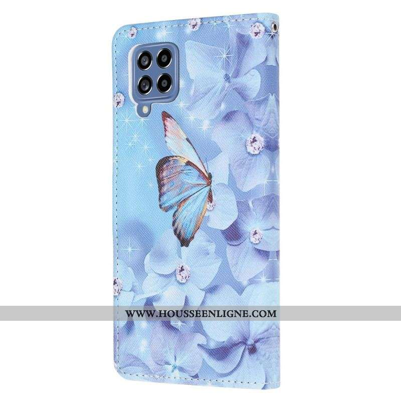 Housse Samsung Galaxy M53 5G Papillons à Lanière