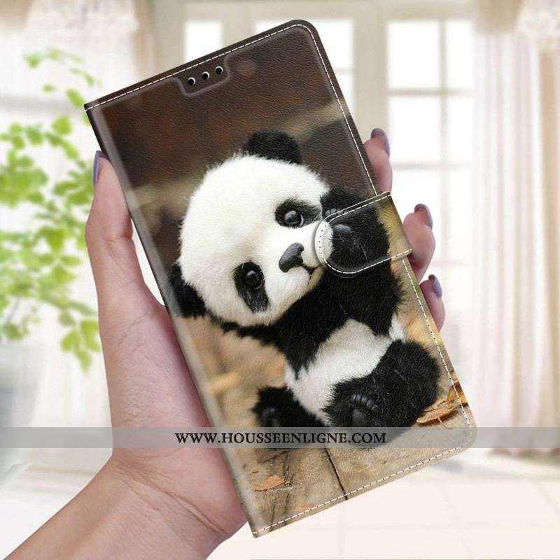 Housse Samsung Galaxy M53 5G Petit Panda à Lanière