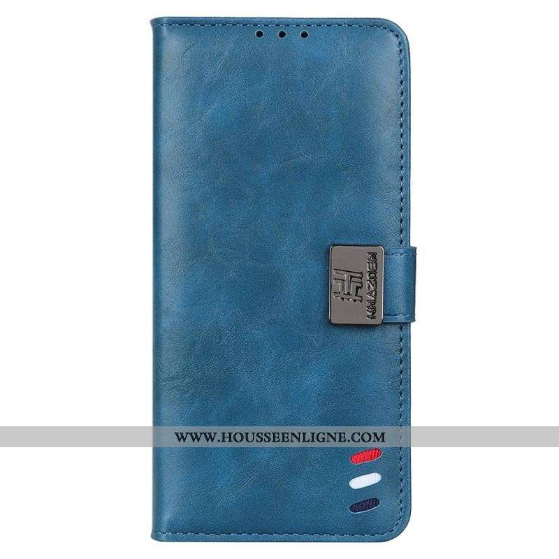 Housse Samsung Galaxy M53 5G Tricolore Fermoir Argenté