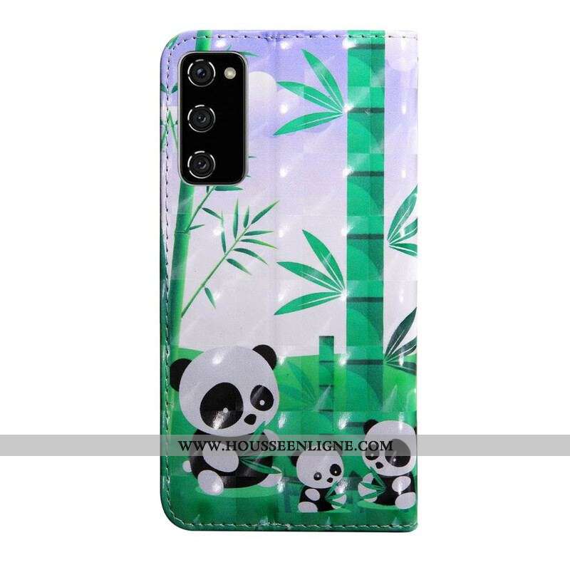 Housse Samsung Galaxy S20 FE Famille Pandas