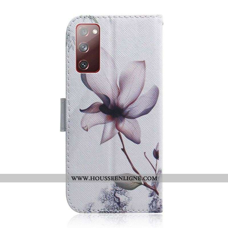 Housse Samsung Galaxy S20 FE Fleur Vieux Rose