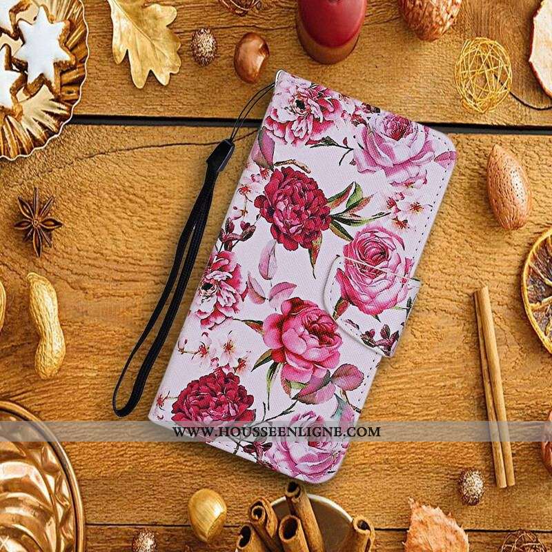 Housse Samsung Galaxy S20 FE Fleurs Magistrales avec Lanière