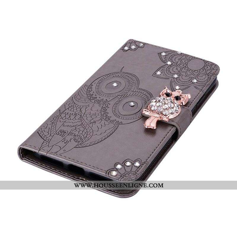 Housse Samsung Galaxy S20 FE Hibou Mandala et Breloque