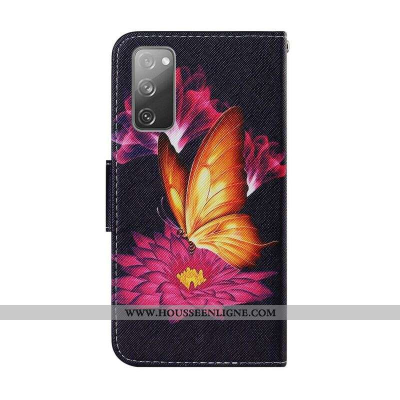 Housse Samsung Galaxy S20 FE Papillon et Lotus