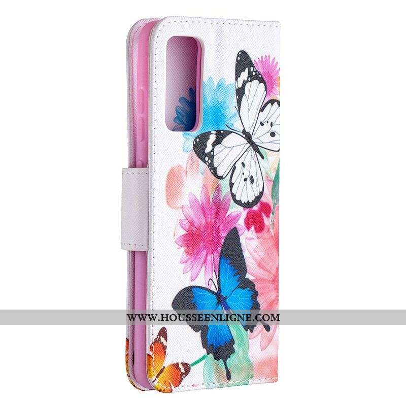 Housse Samsung Galaxy S20 FE Papillons et Fleurs Peints