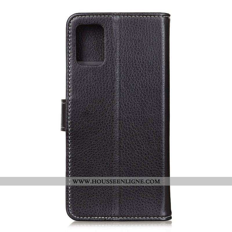 Housse Samsung Galaxy S20 FE Simili Cuir Litchi Coutures