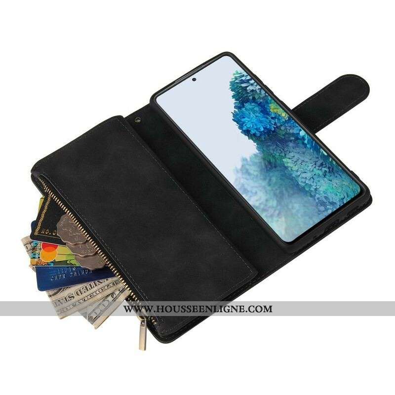 Housse Samsung Galaxy S20 FE Style Cuir Multi-Cartes avec Lanière