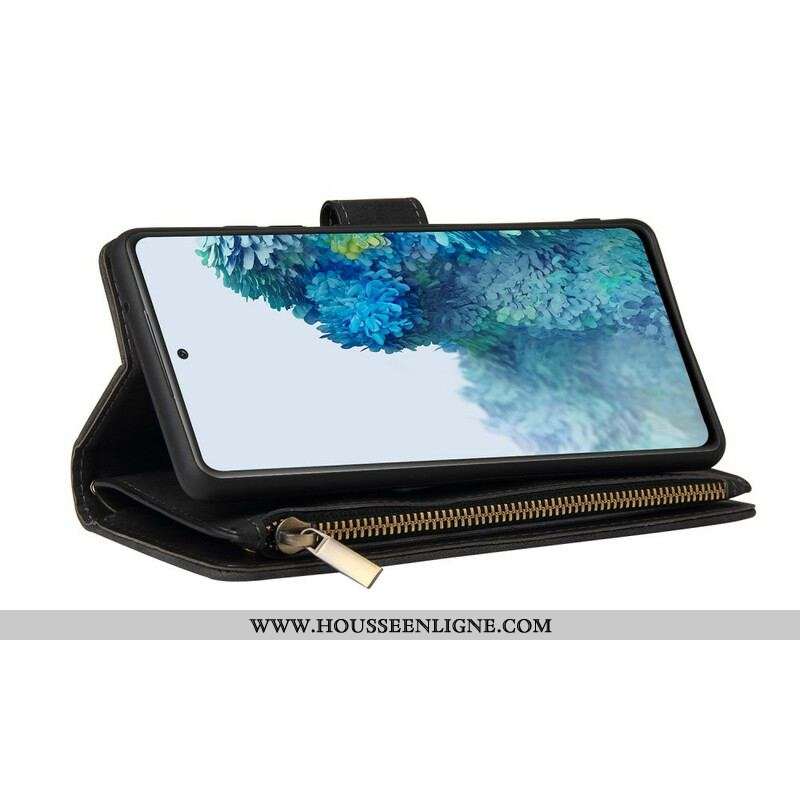 Housse Samsung Galaxy S20 FE Style Cuir Multi-Cartes avec Lanière