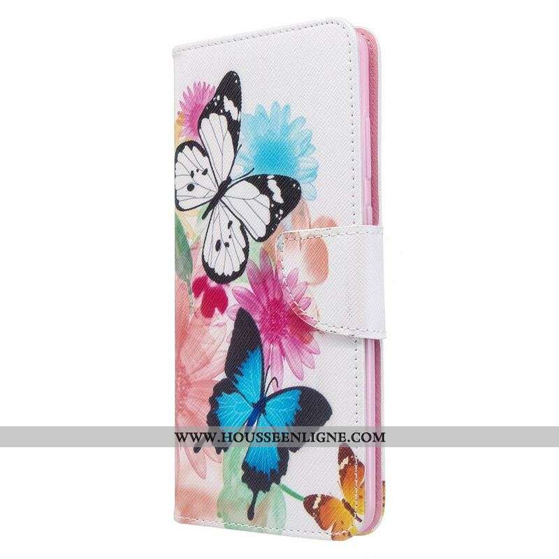 Housse Samsung Galaxy S20 Plus / S20 Plus 5G Papillons et Fleurs Peints