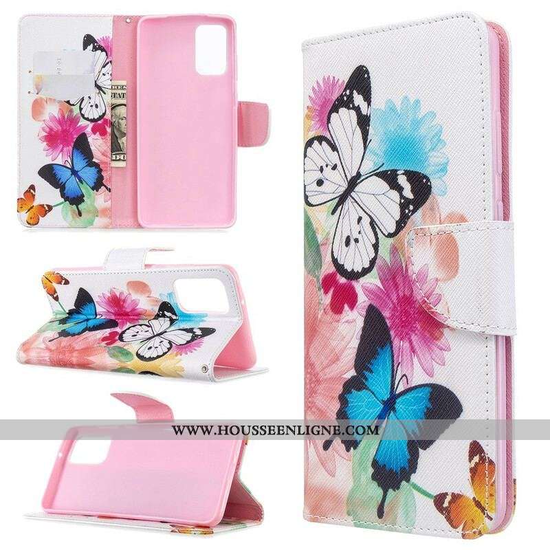 Housse Samsung Galaxy S20 Plus / S20 Plus 5G Papillons et Fleurs Peints