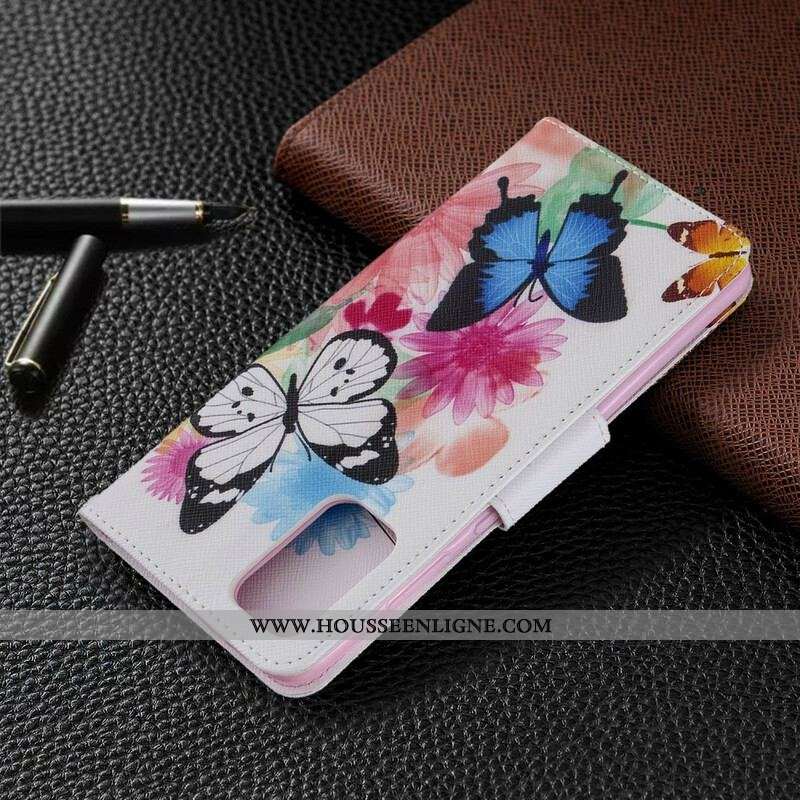 Housse Samsung Galaxy S20 Plus / S20 Plus 5G Papillons et Fleurs Peints