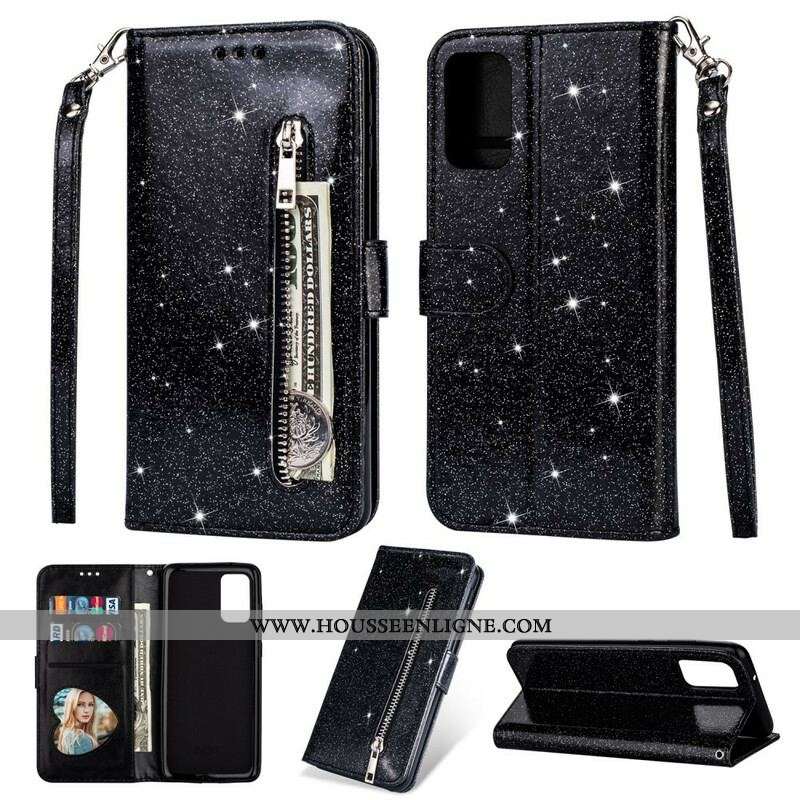 Housse Samsung Galaxy S20 Plus / S20 Plus 5G Porte-Monnaie Paillettes