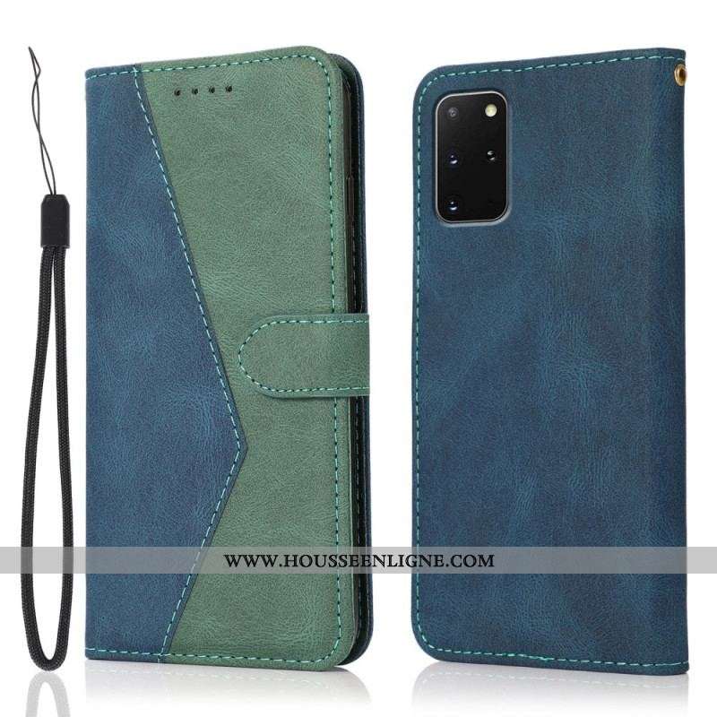 Housse Samsung Galaxy S20 Plus / S20 Plus 5G Simili Cuir Bicolore Triangle