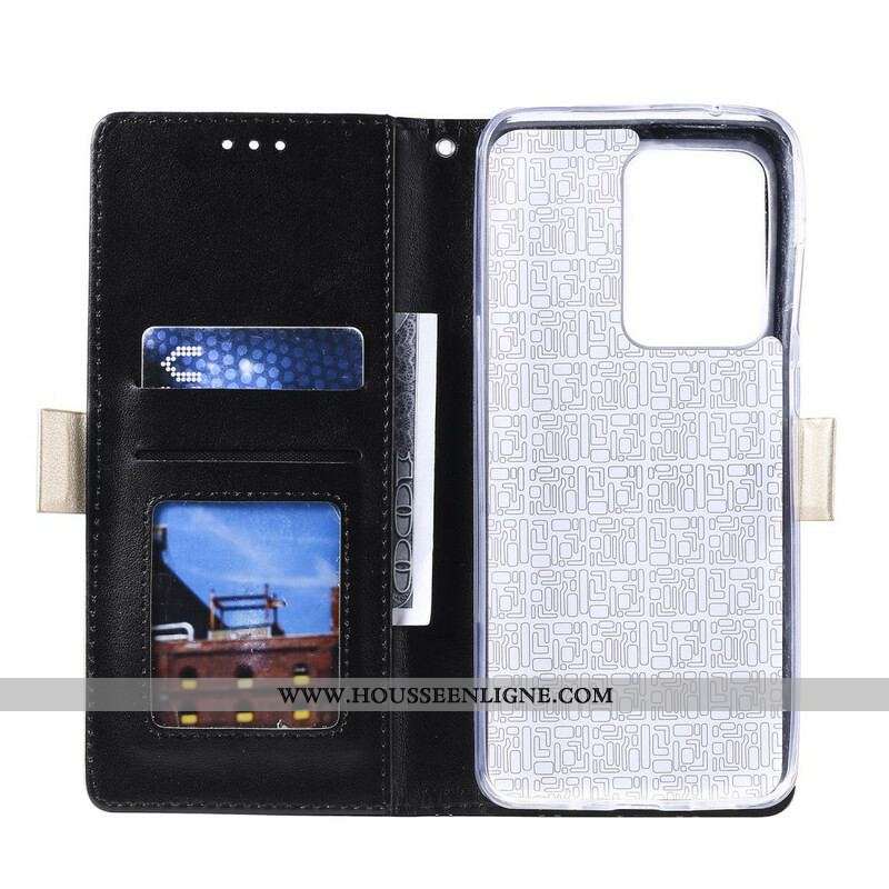 Housse Samsung Galaxy S20 Ultra Dentelle Porte-Monnaie à Lanière