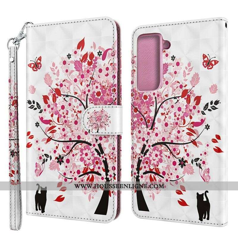 Housse Samsung Galaxy S21 5G Arbre Rose