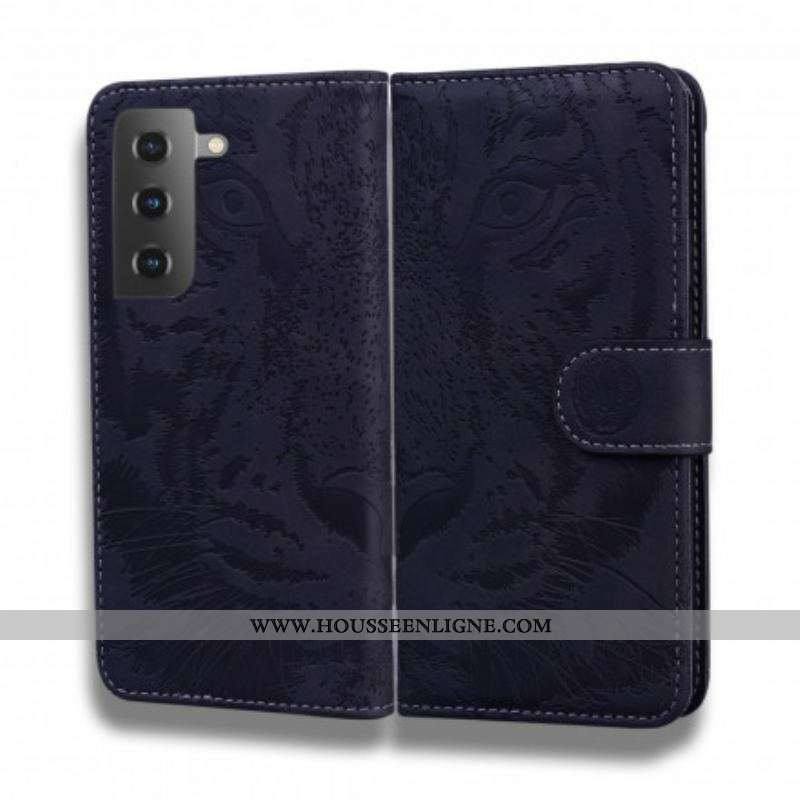 Housse Samsung Galaxy S21 5G Empreinte Face de Tigre