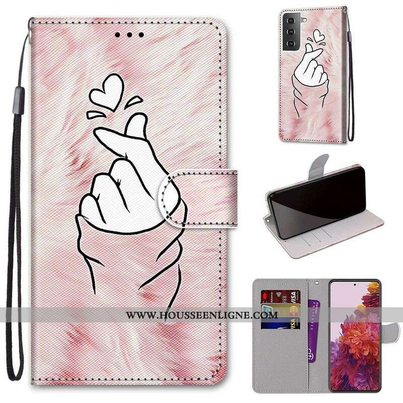 Housse Samsung Galaxy S21 5G Finger Heart