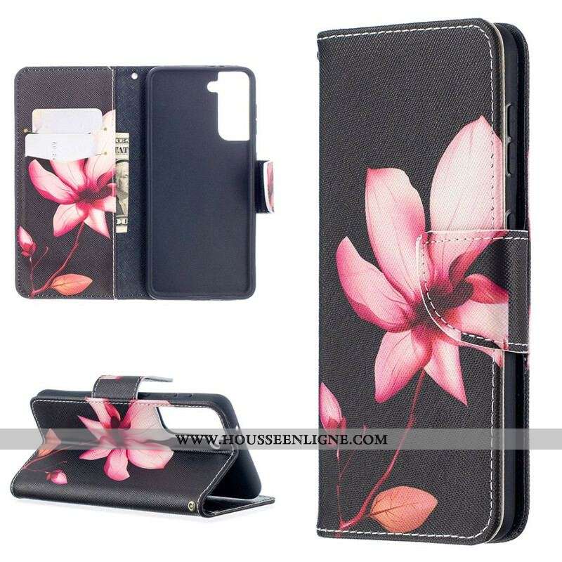 Housse Samsung Galaxy S21 5G Fleur Rose