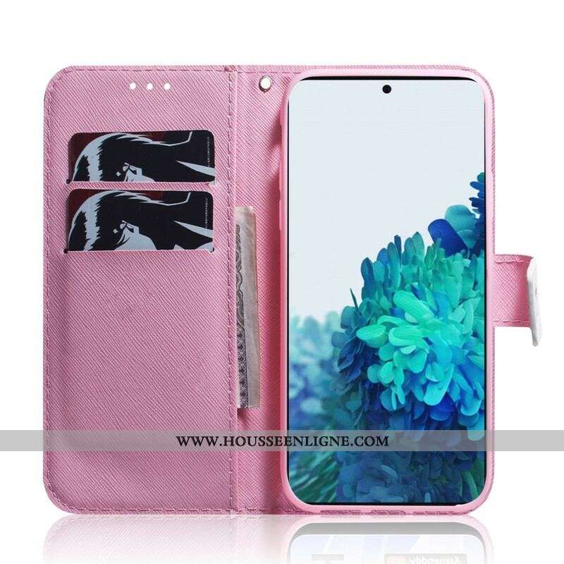 Housse Samsung Galaxy S21 5G Fleur Vieux Rose