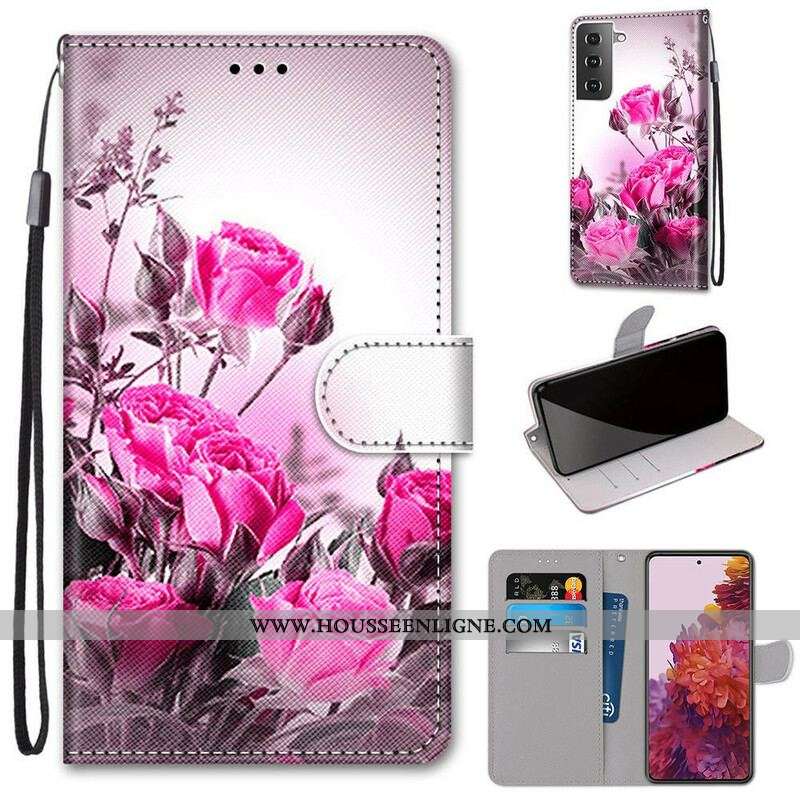 Housse Samsung Galaxy S21 5G Fleurs Magiques