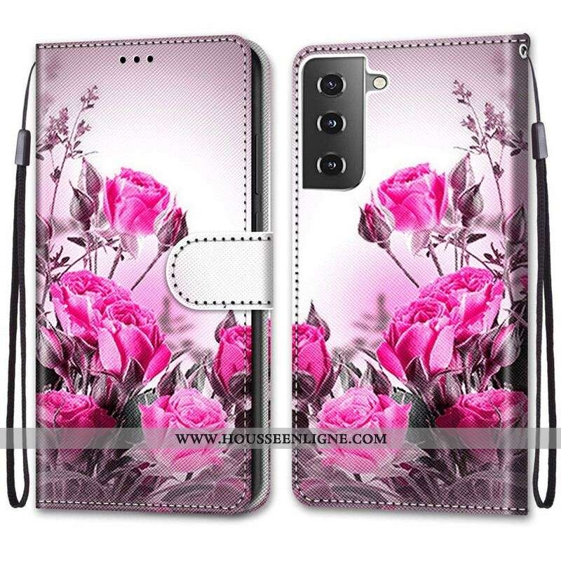 Housse Samsung Galaxy S21 5G Fleurs Magiques