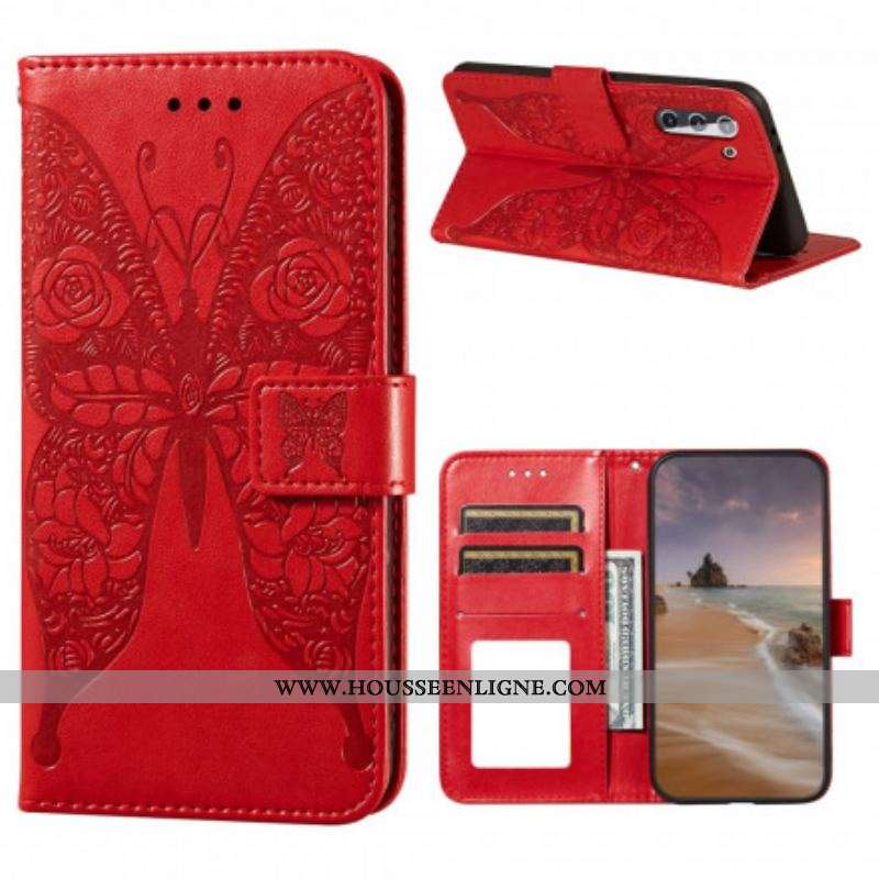 Housse Samsung Galaxy S21 5G Papillon Motif en Fleurs