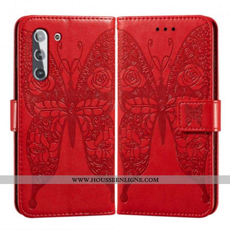 Housse Samsung Galaxy S21 5G Papillon Motif en Fleurs