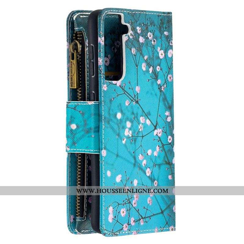 Housse Samsung Galaxy S21 5G Poche Zippée Arbre