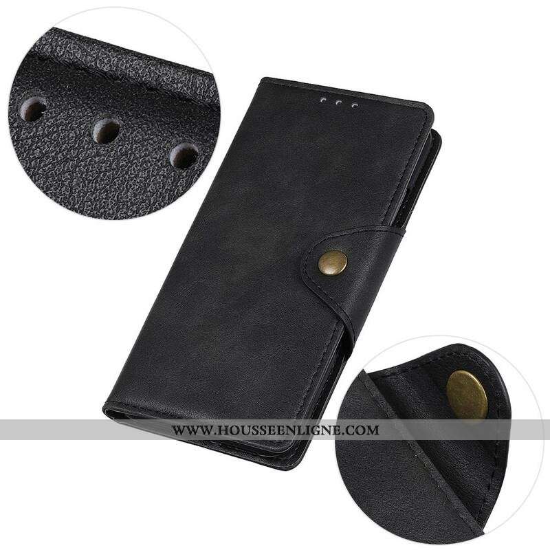 Housse Samsung Galaxy S21 5G Simili Cuir Vintage Bouton