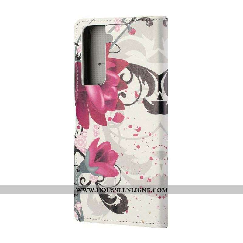 Housse Samsung Galaxy S21 5G Tropical Flowers