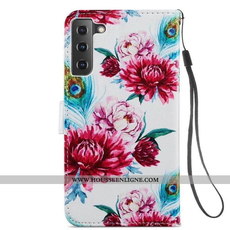 Housse Samsung Galaxy S21 FE Fleurs Intenses