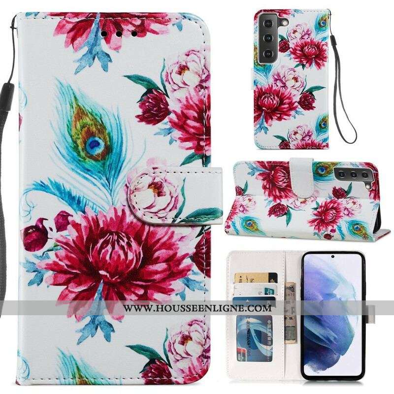 Housse Samsung Galaxy S21 FE Fleurs Intenses