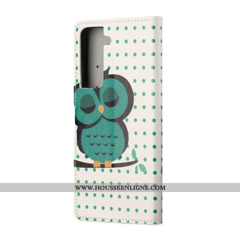 Housse Samsung Galaxy S21 FE Hibou Endormi