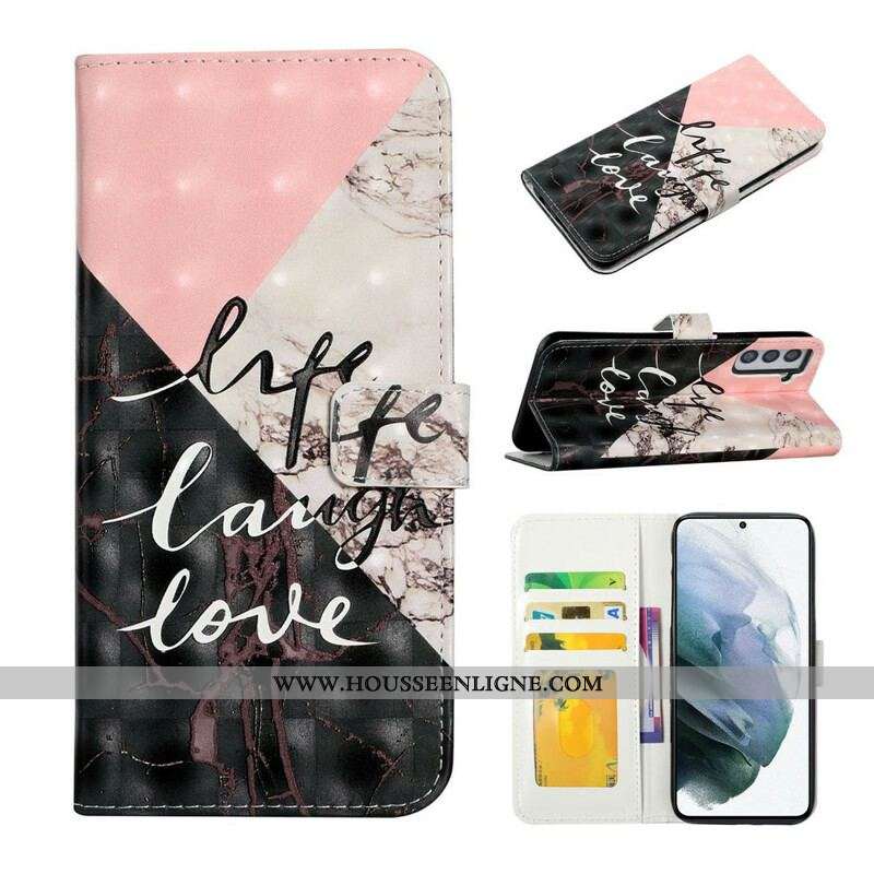 Housse Samsung Galaxy S21 FE Life Laugh Love