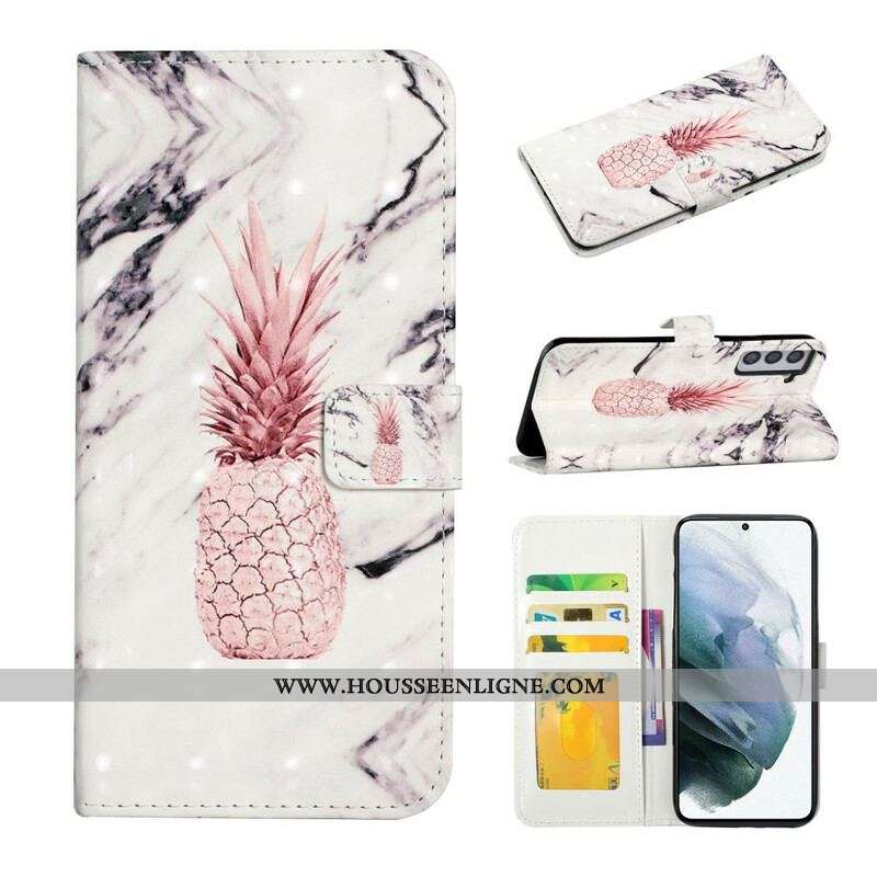 Housse Samsung Galaxy S21 FE Light Spot Ananas