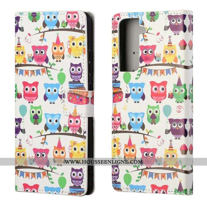 Housse Samsung Galaxy S21 FE Multiples Hiboux