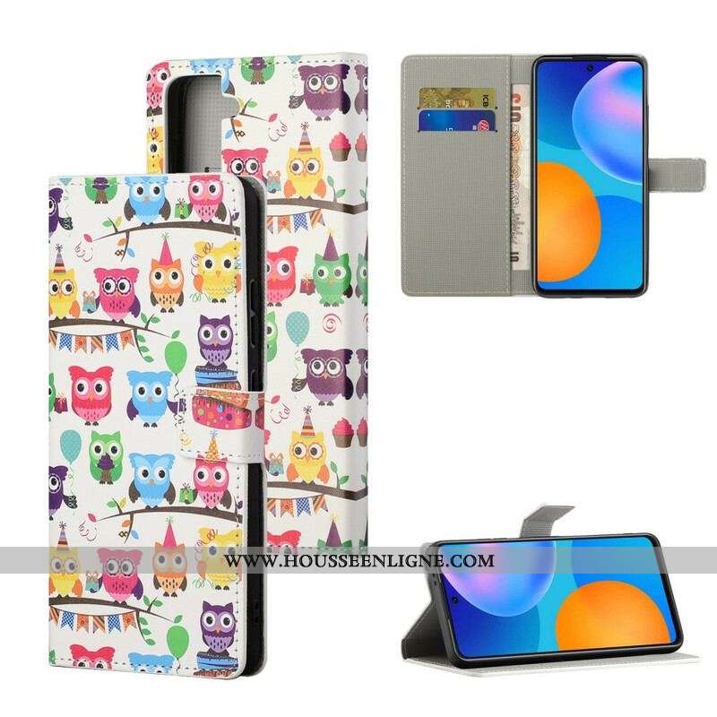 Housse Samsung Galaxy S21 FE Multiples Hiboux