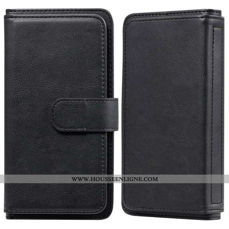 Housse Samsung Galaxy S21 FE Simili Cuir 10 Porte-Cartes