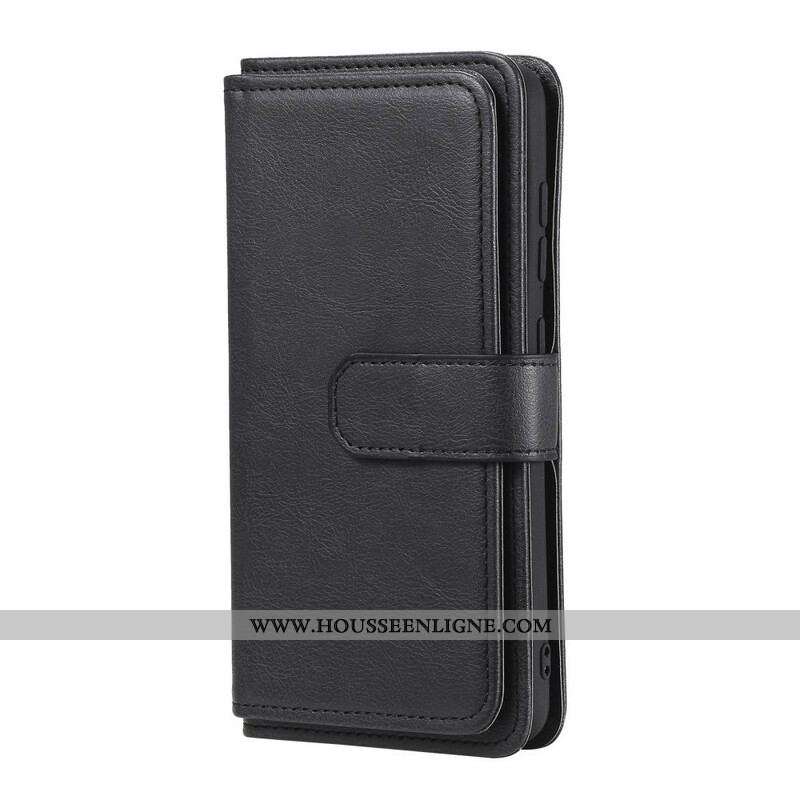 Housse Samsung Galaxy S21 FE Simili Cuir 10 Porte-Cartes