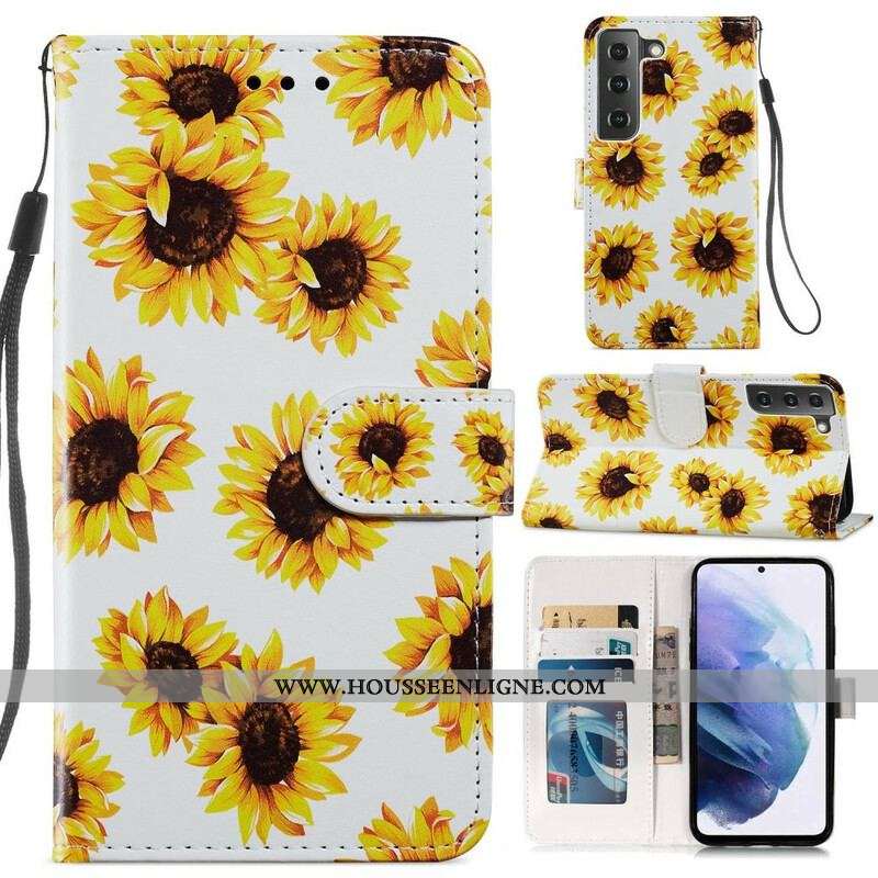 Housse Samsung Galaxy S21 FE Tournesols