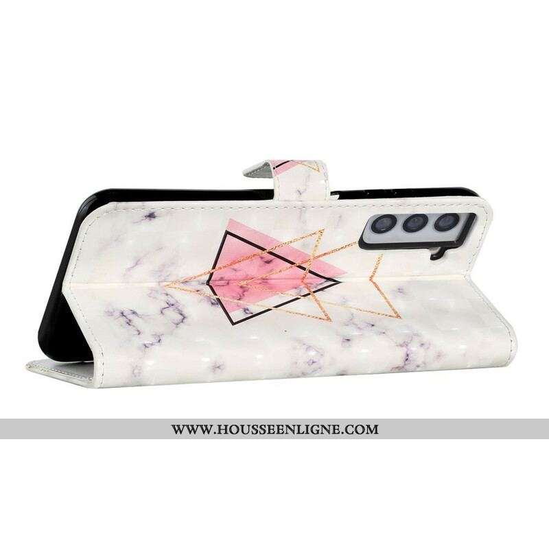 Housse Samsung Galaxy S21 FE Triangle en paillettes