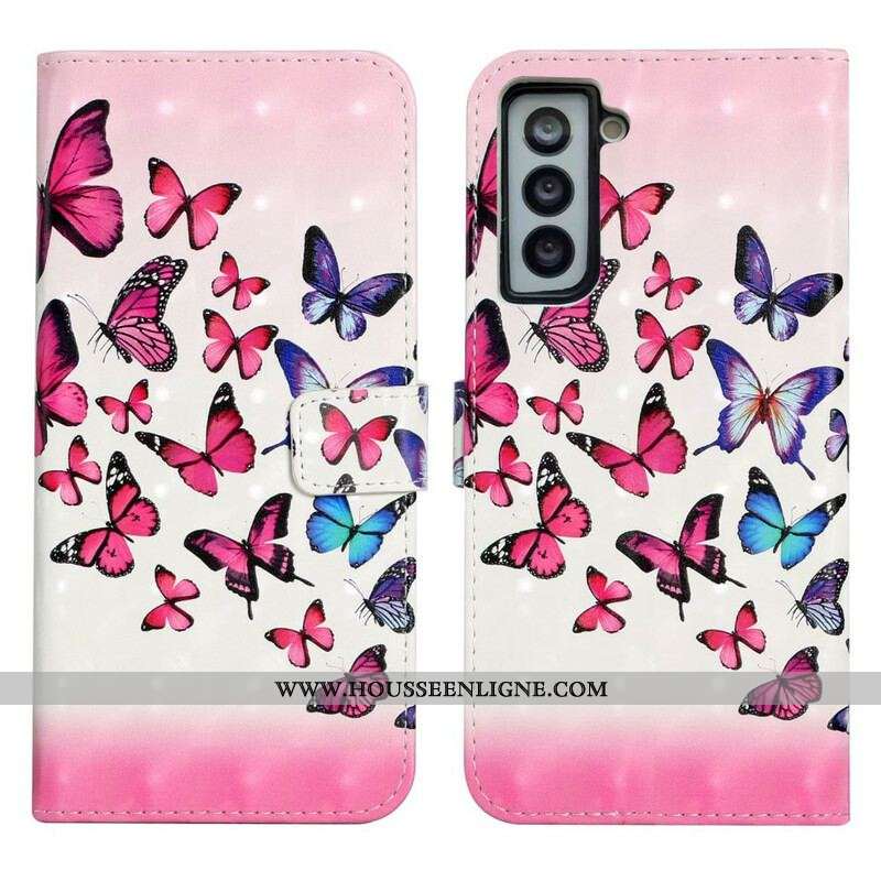 Housse Samsung Galaxy S21 FE Vol de Papillons