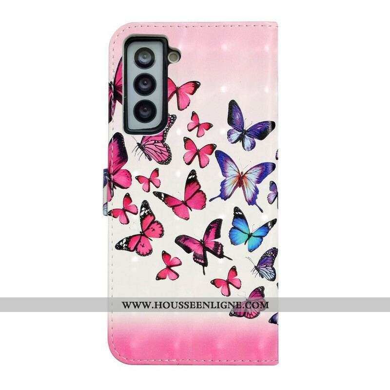 Housse Samsung Galaxy S21 FE Vol de Papillons