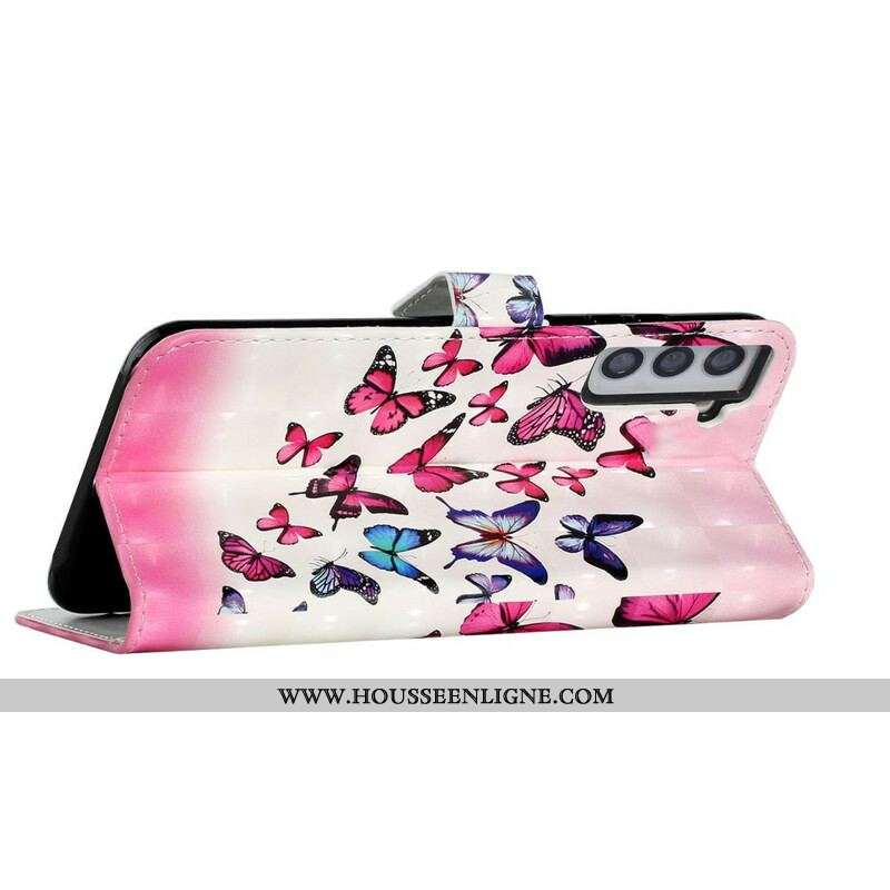 Housse Samsung Galaxy S21 FE Vol de Papillons